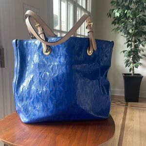 Michael Kors jet set travel tote bag blue